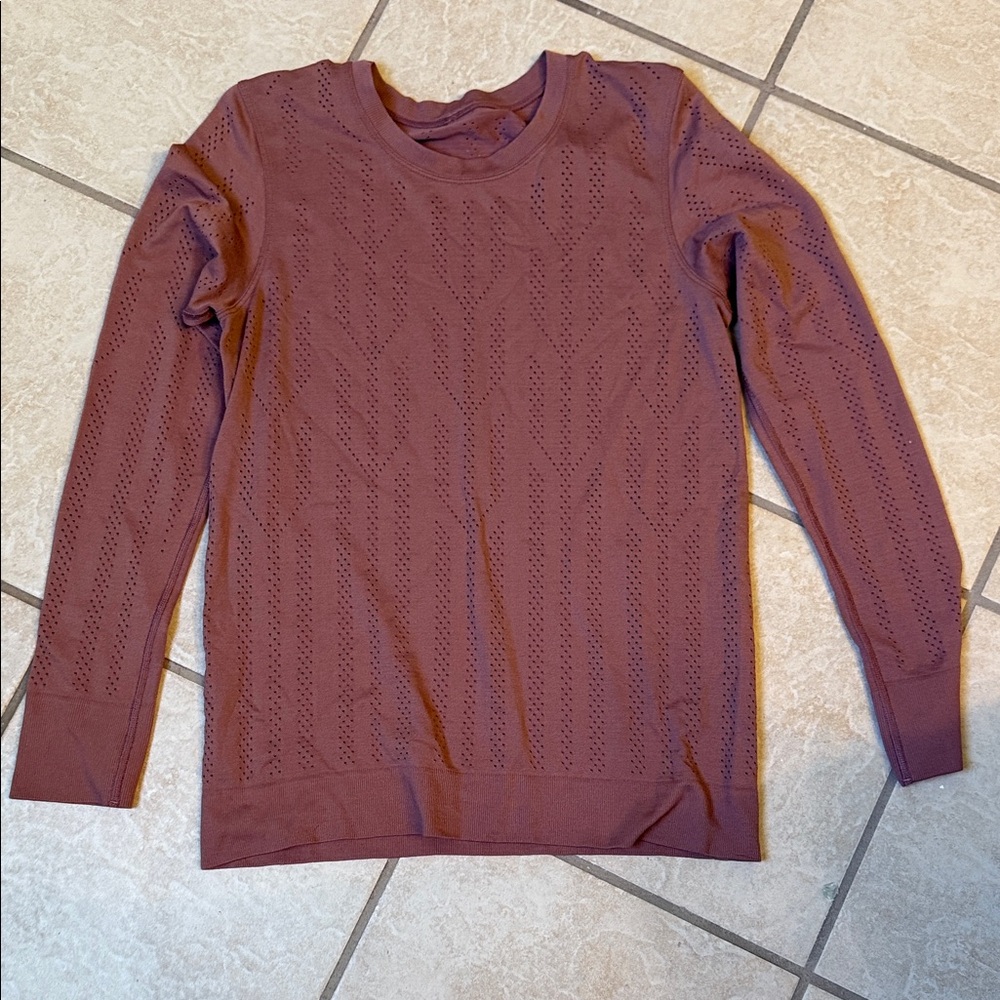 lululemon athletica Long Sleeve Top in mauve